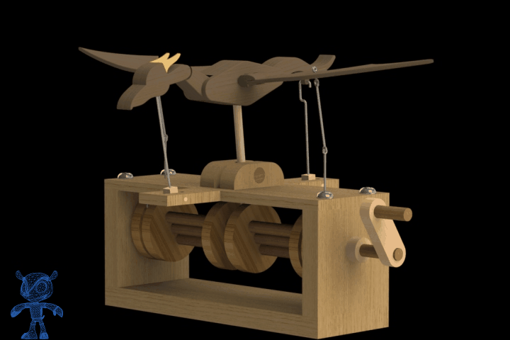 Mechanical wooden 3d puzzle toys
